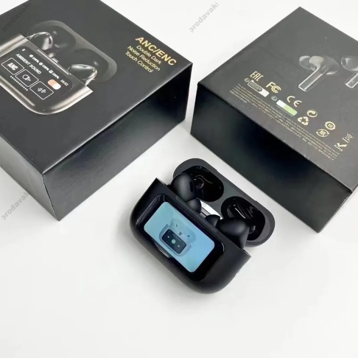 Бездротові Bluetooth навушники CH Pods A9 Pro Touch Screen ANC/ENC BT 5.4 Black